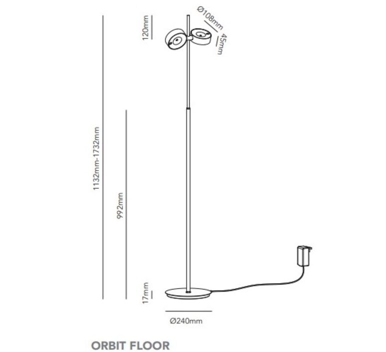 Orbit floor quel designer nital patel lampadaire  light point 270783  design signed nedgis 196975 product