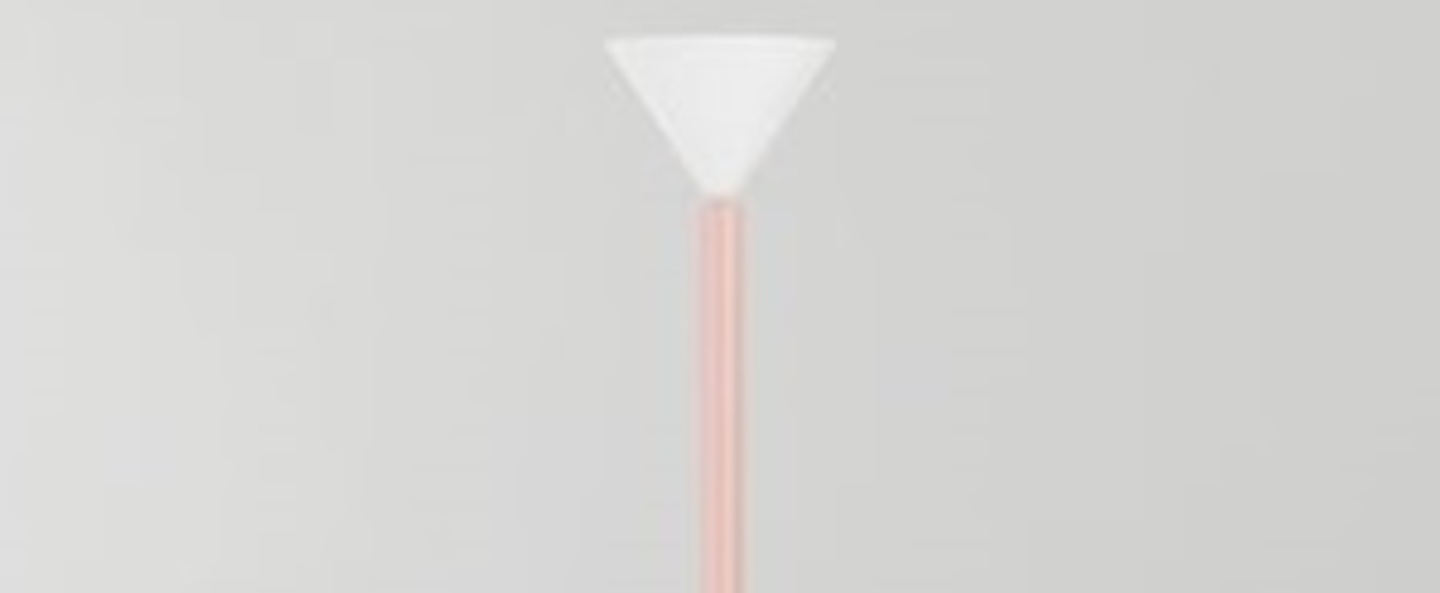 Lampadaire outlines orange rose blanc l19 9cm h159cm atelier areti normal