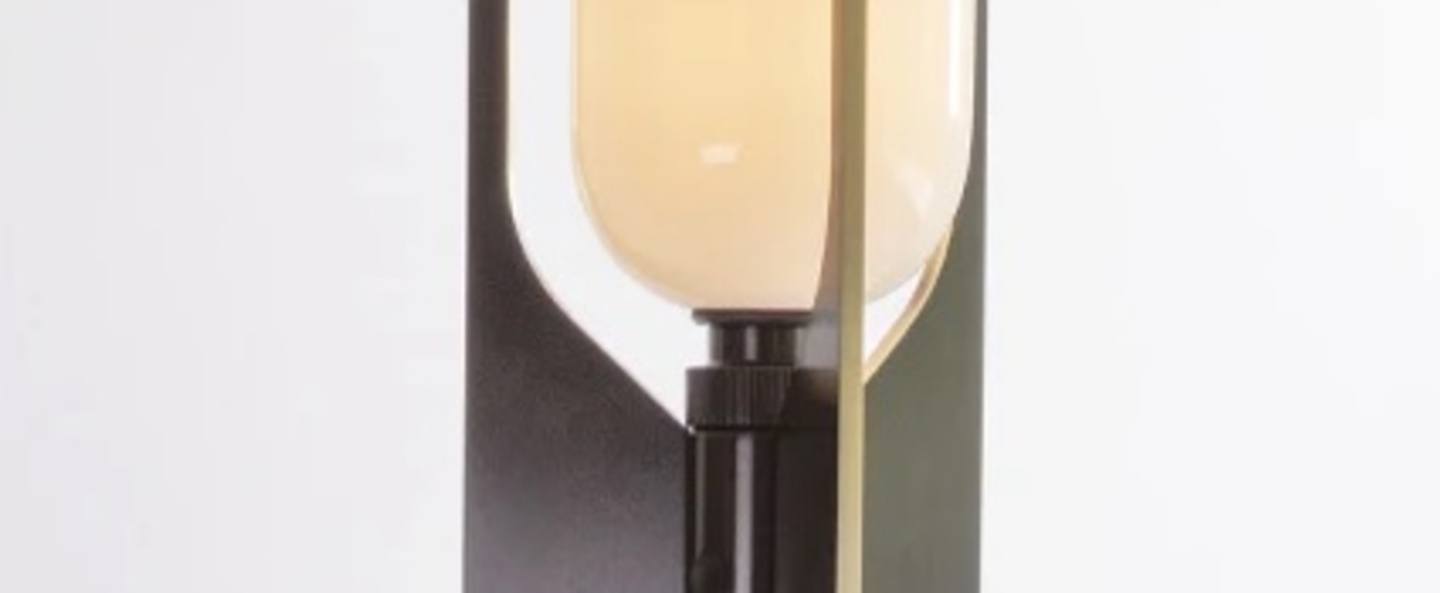 Lampadaire pennon bronze blanc o38cm h141cm bert frank normal