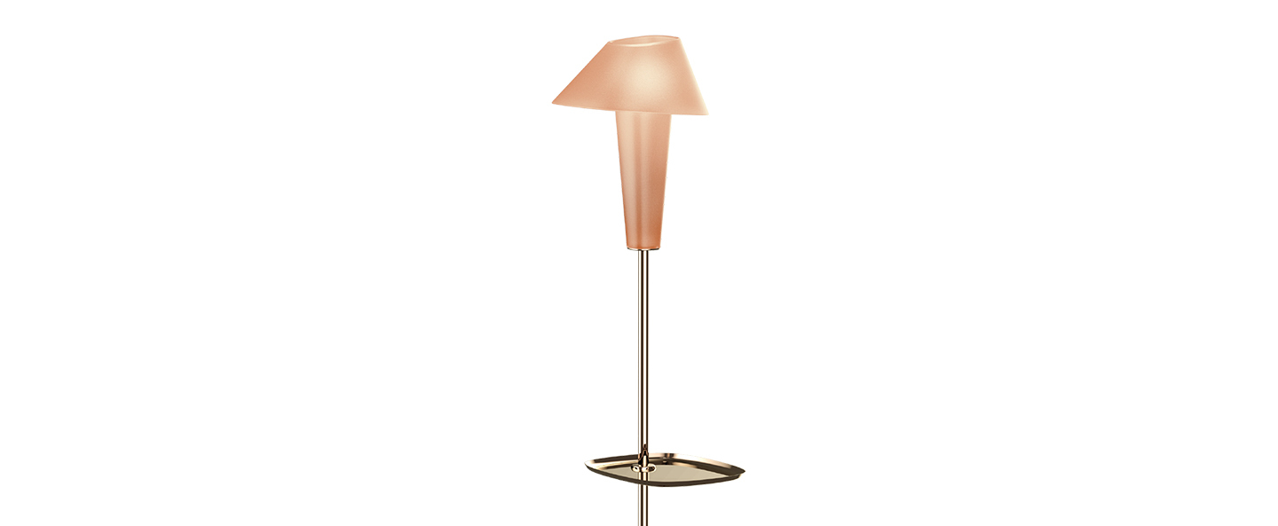 Lampadaire rever 1 0 large rose cynorhodon et or clair o30cm h149 5cm wever ducre normal