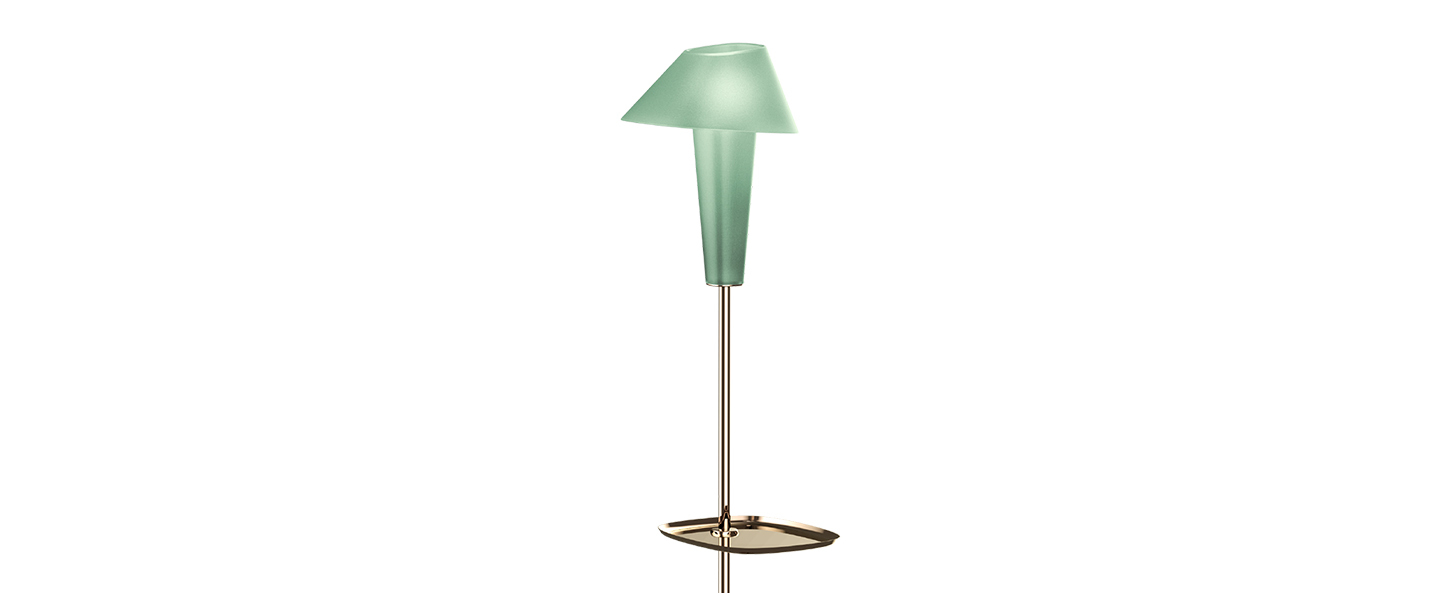 Lampadaire rever 1 0 large the vert et or clair o30cm h149 5cm wever ducre normal