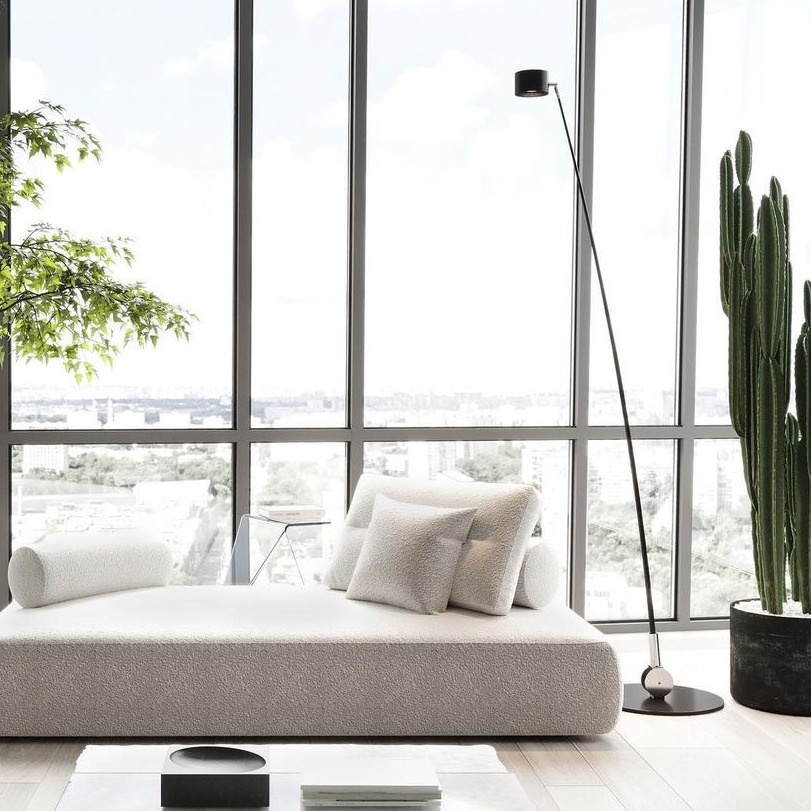 Floor lamp, Sampei 230, matt black, LED, 3000K, 1890lm, L79,5cm