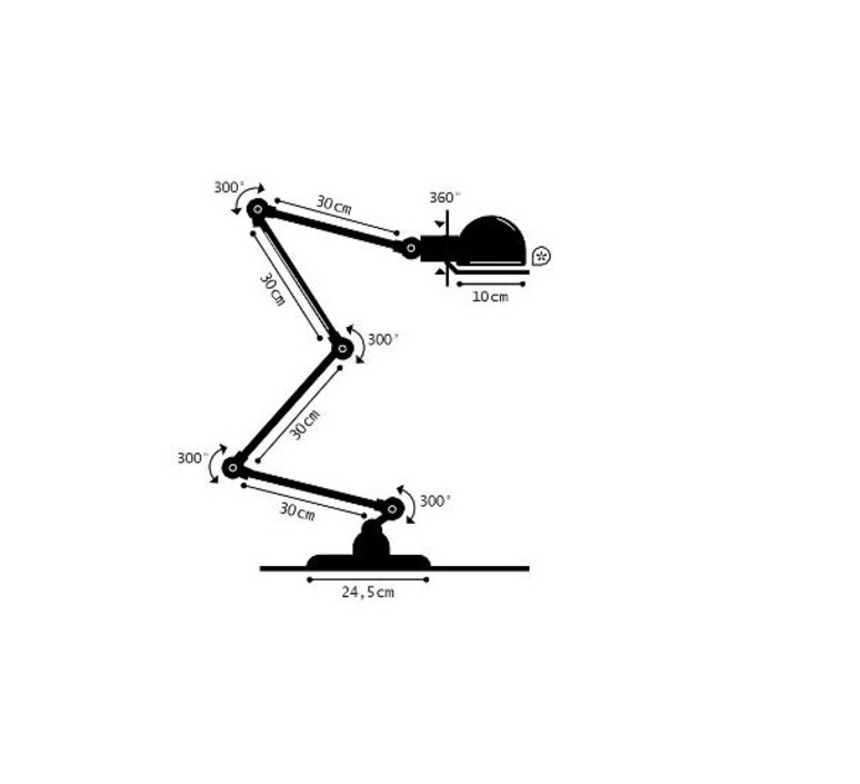 Signal 4 bras jean louis domecq lampadaire floor light  jielde si433 ral1016  design signed 178742 product