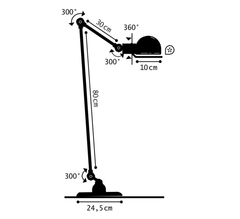 Signal si833 jean louis domecq lampadaire floor light  jielde si833nob  design signed nedgis 117524 product