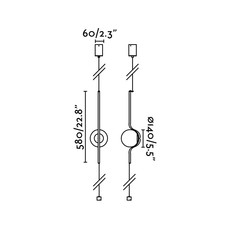 Lampadaire suspendu, Le vita, blanc, or, LED, 2700k, 570lm Lampadaire, Le vita, blanc, or, LED, 2700k, 570lm, Ø20cm