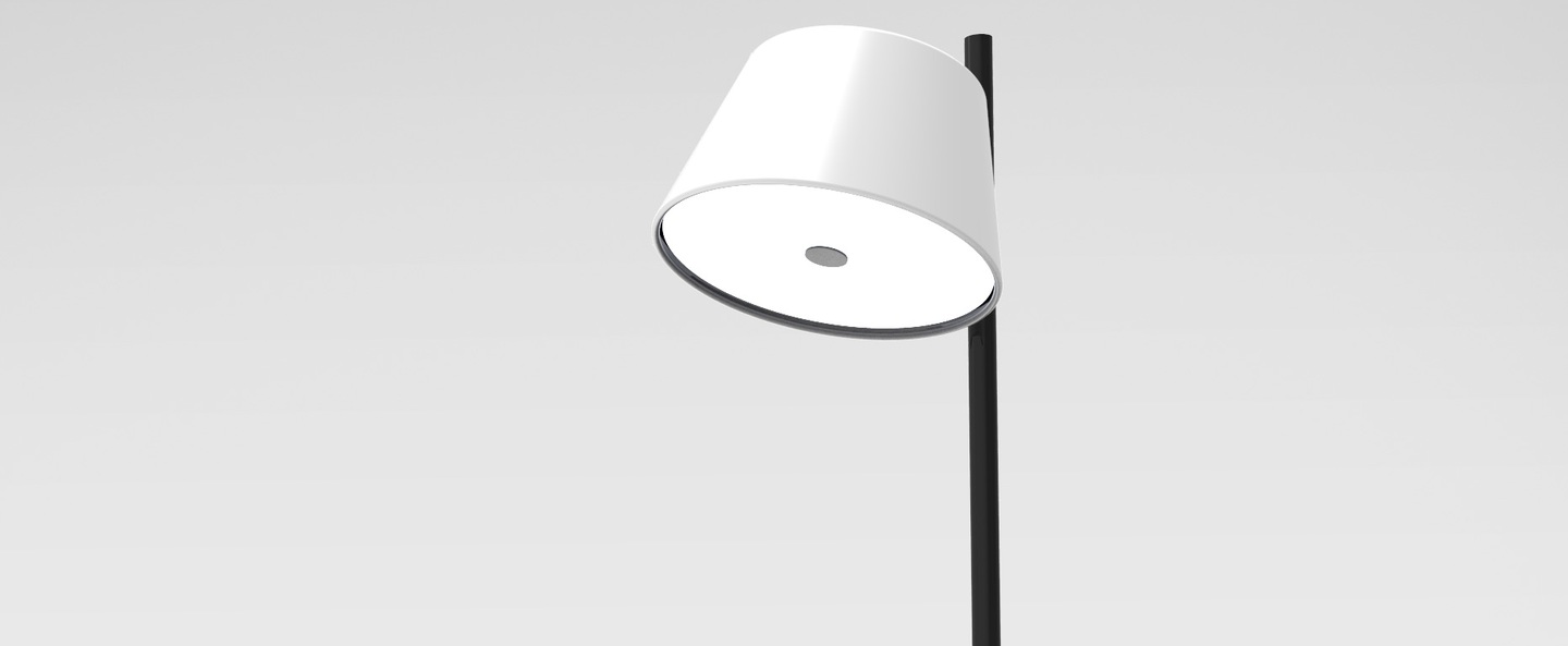 Lampadaire tam tam p blanc h116cm marset normal