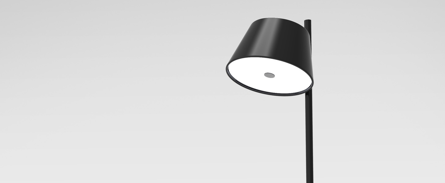 Lampadaire tam tam p noir h116cm marset normal