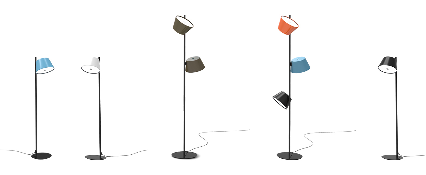 banner-image Lampadaire tam tam p2 noir et gris brun o29cm h160cm marset normal