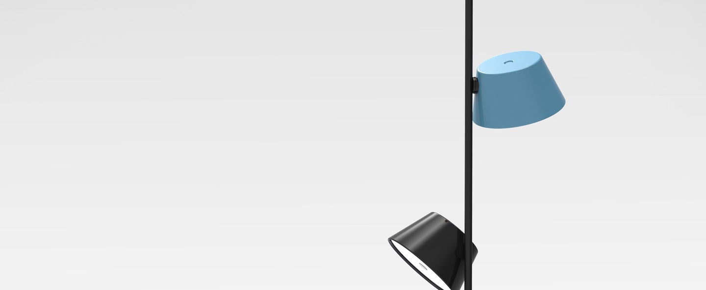 banner-image Lampadaire tam tam p3 bleu orange noir h160cm marset normal