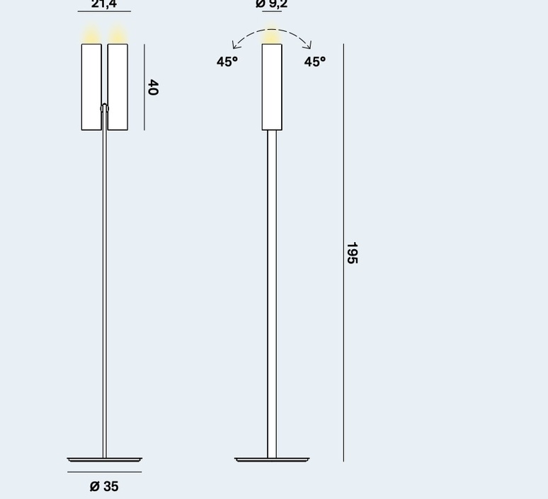 Tobu tommaso tommasi lampadaire floor light  rotaliana 1tbf1 w50 63 el1  design signed nedgis 152556 product