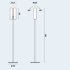 Tobu tommaso tommasi lampadaire floor light  rotaliana 1tbf1 w50 63 el1  design signed nedgis 152556 thumb