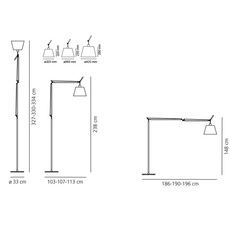 Tolomeo mega terra michele de lucchi lampadaire floor light  artemide 0564010a 0779010a 0780030a  design signed 51158 thumb