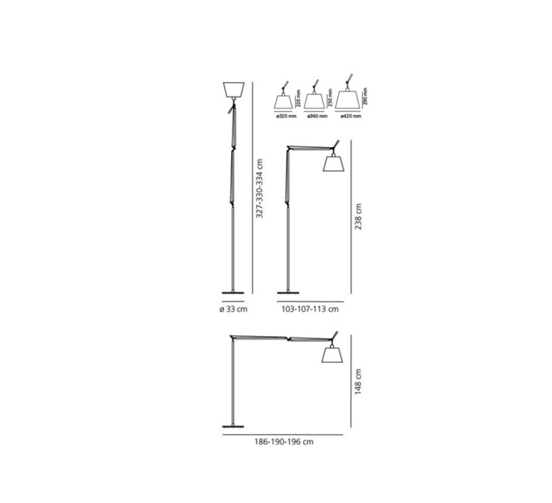 Tolomeo mega terra michele de lucchi lampadaire floor light  artemide 0762010a 0763010a 0780010a  design signed 33801 product