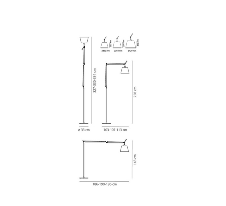 Tolomeo mega terra michele de lucchi lampadaire floor light  artemide 0763030a 0772030a 0761030a  design signed 34242 product