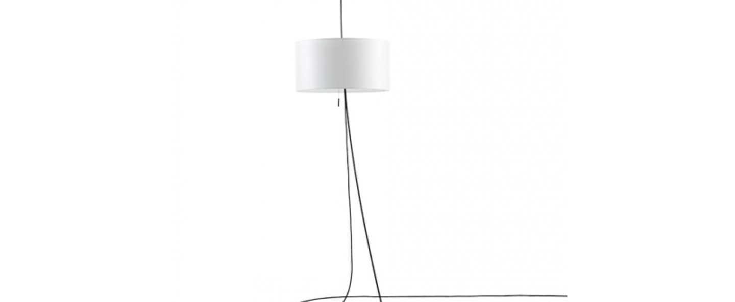 Lampadaire totora blanc o45cm h240cm carpyen normal