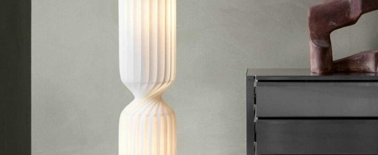 Lampadaire tr41 blanc o25cm h147cm tom rossau normal