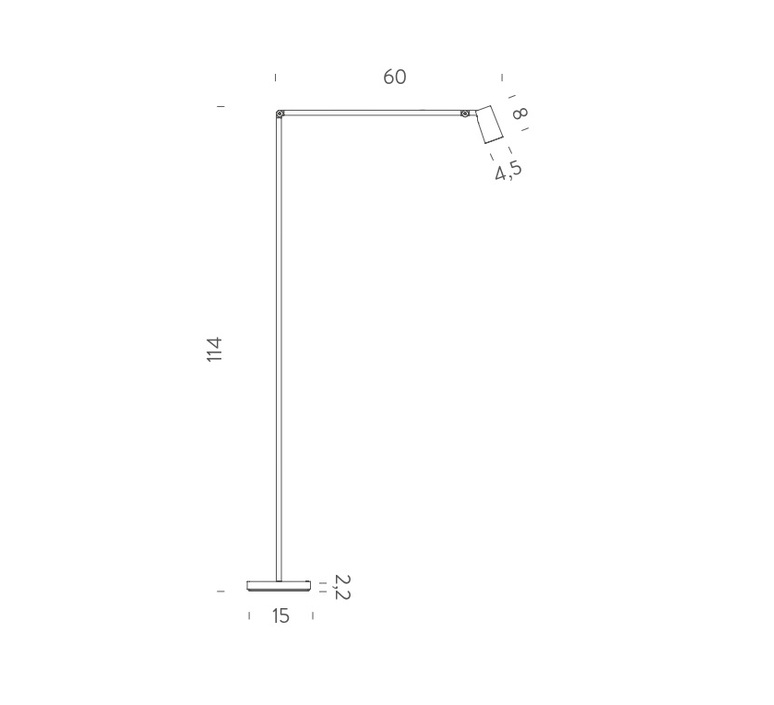 Untitled reading light  lampadaire  nemo lighting unt ln2 2b  design signed nedgis 201477 product