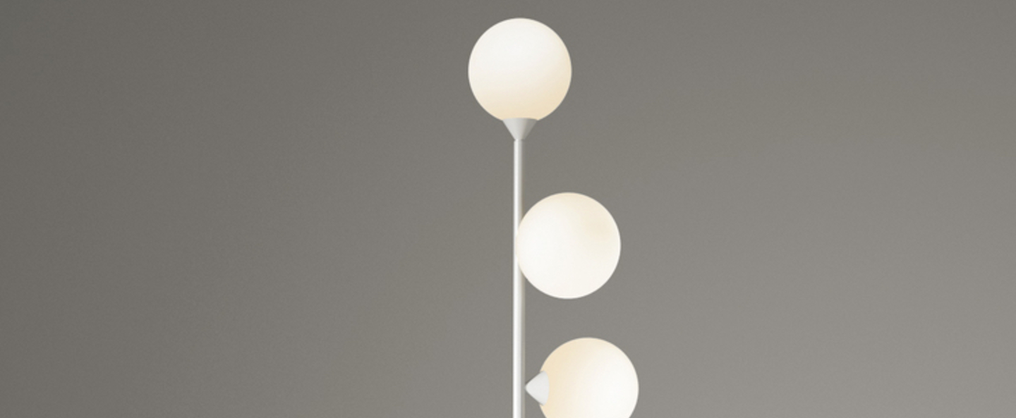 Lampadaire vertical 1 blanc o13 5cm h180cm atelier areti normal