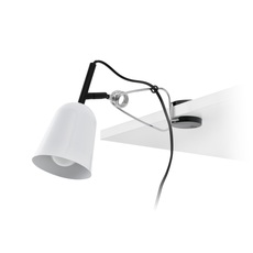 Lampe pince, Lena, blanc, LED, 120lm, 3000k, Ø6cm, H37cm - Faro -  Luminaires Nedgis