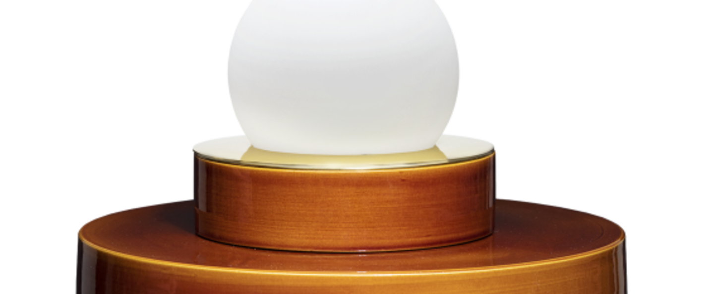 banner-image Lampe a poser 1 05 cognac led o34cm h43cm haos normal