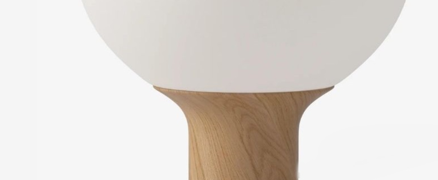 Lampe a poser acorn bois blanc o41cm h43cm bolia normal