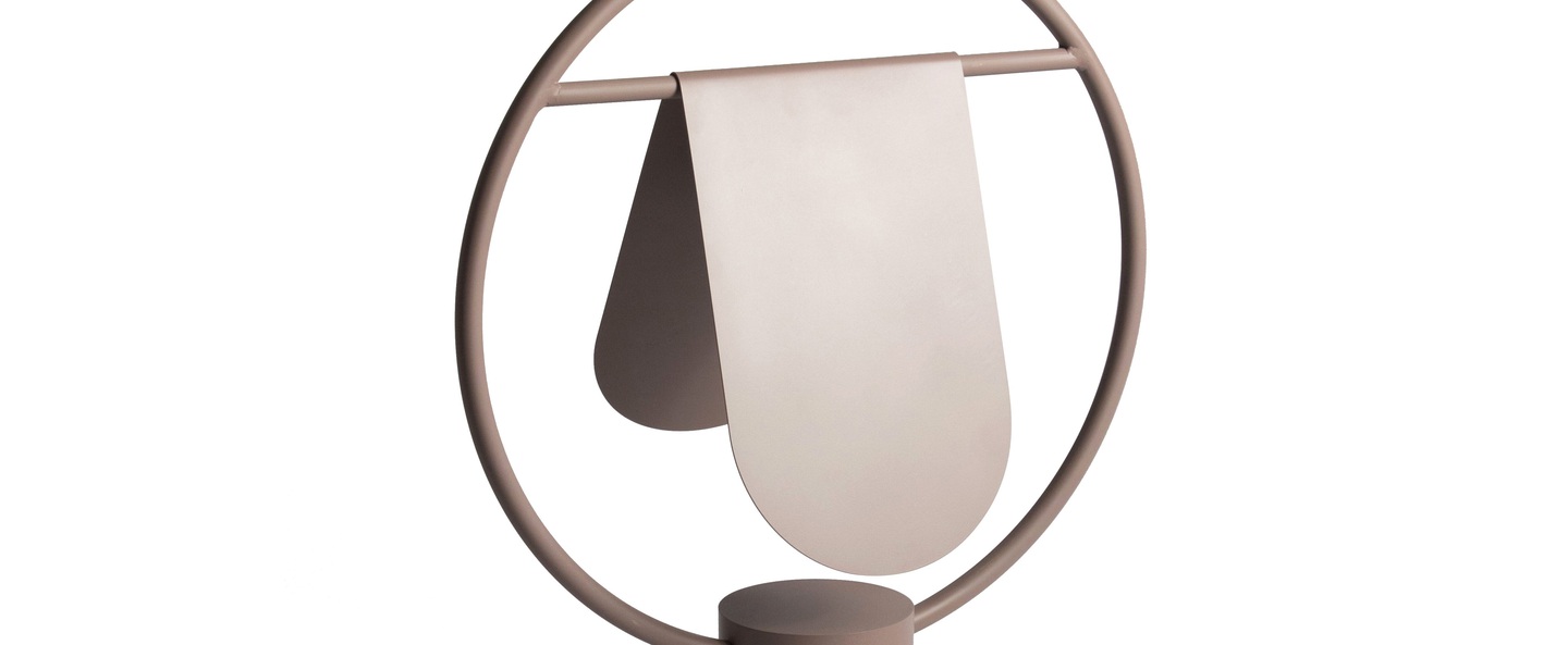 Lampe a poser anae bois de rose o36cm h52cm harto normal