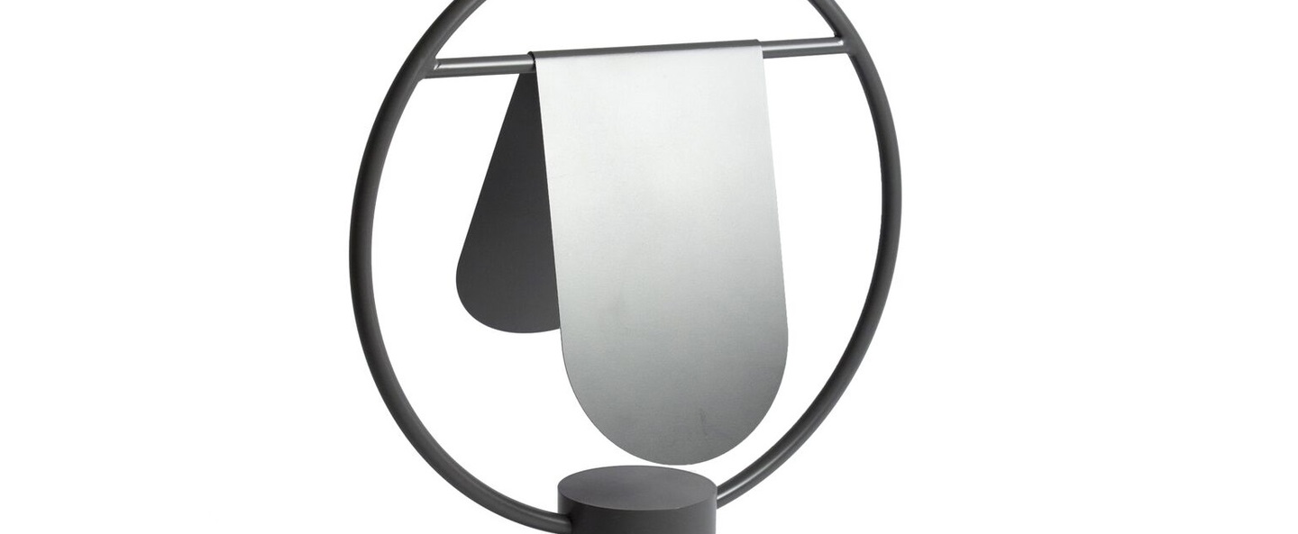 Lampe a poser anae gris ardoise o36cm h52cm harto normal