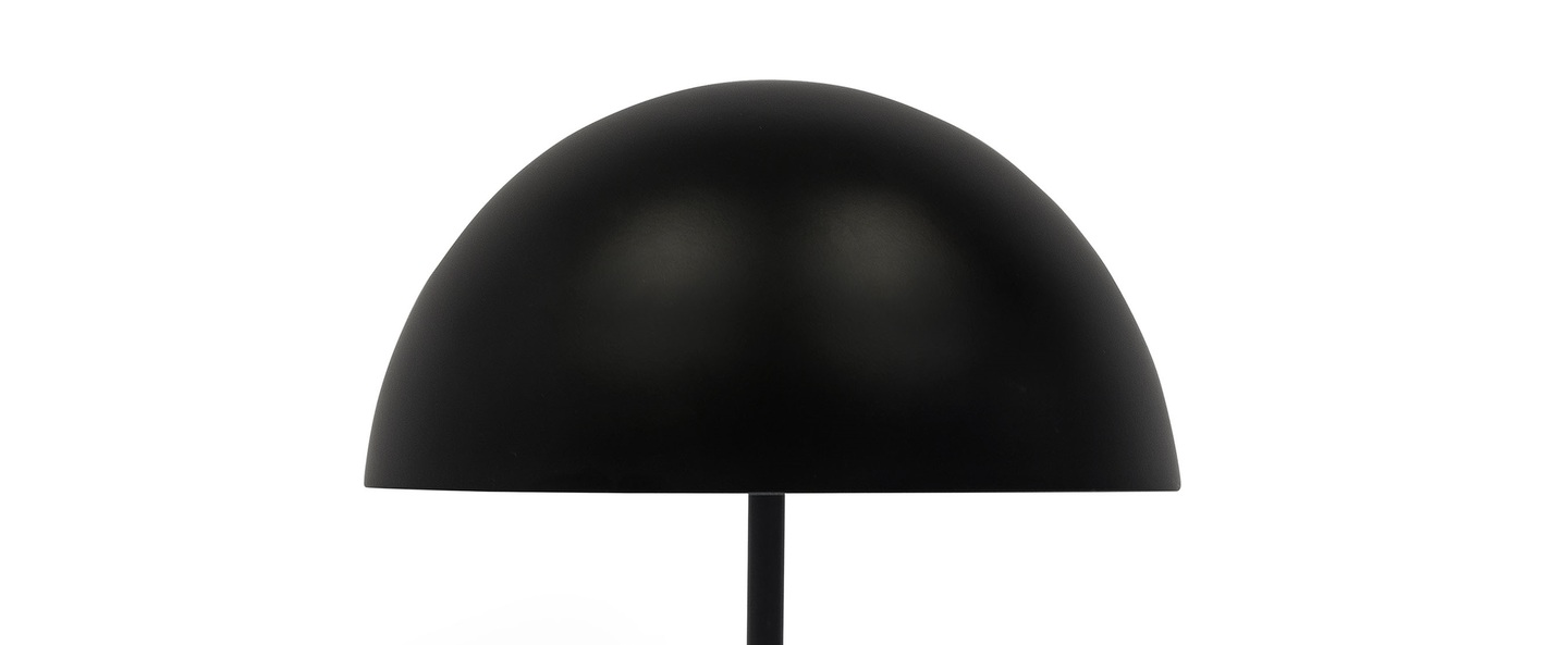 Lampe a poser baby dome noir o25cm h24 5cm mater normal