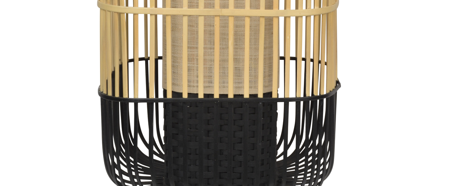 banner-image Lampe a poser bamboo square l noir o38cm h65 5cm forestier normal