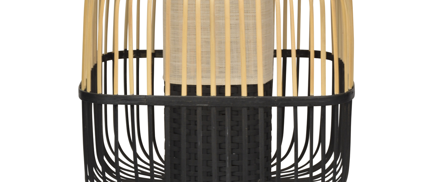 banner-image Lampe a poser bamboo square m noir o43cm h56cm forestier normal