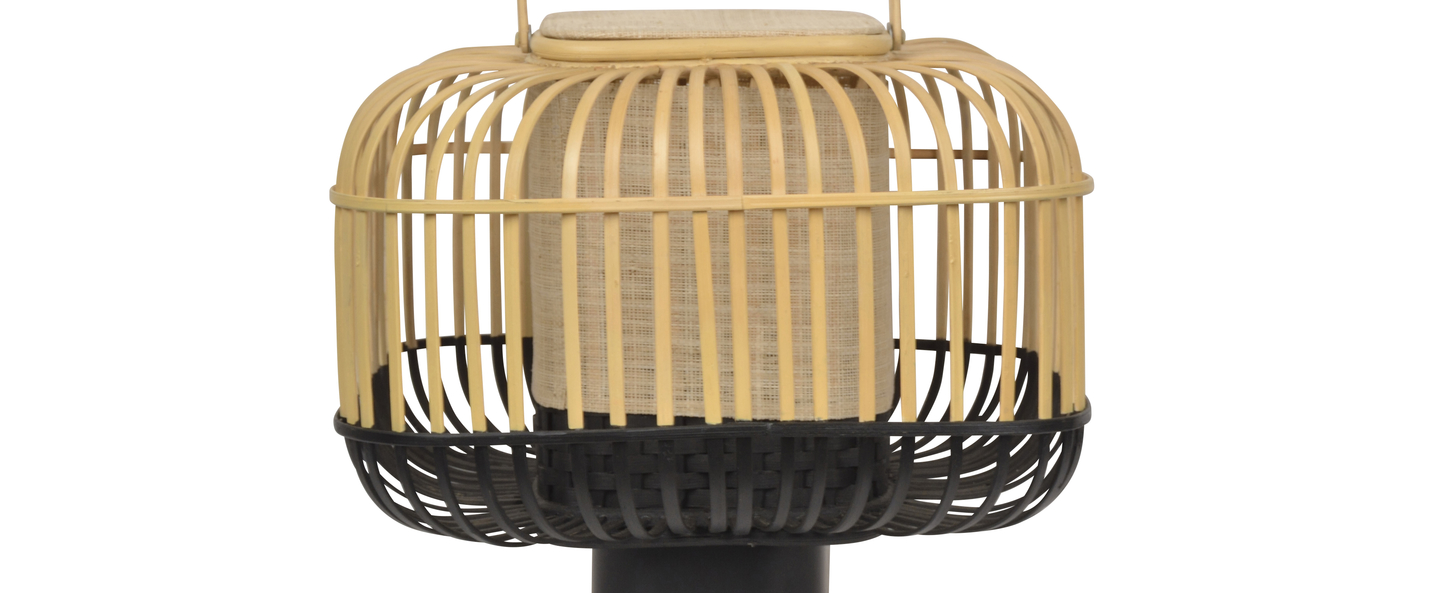 banner-image Lampe a poser bamboo square s noir o36 5cm h41cm forestier normal