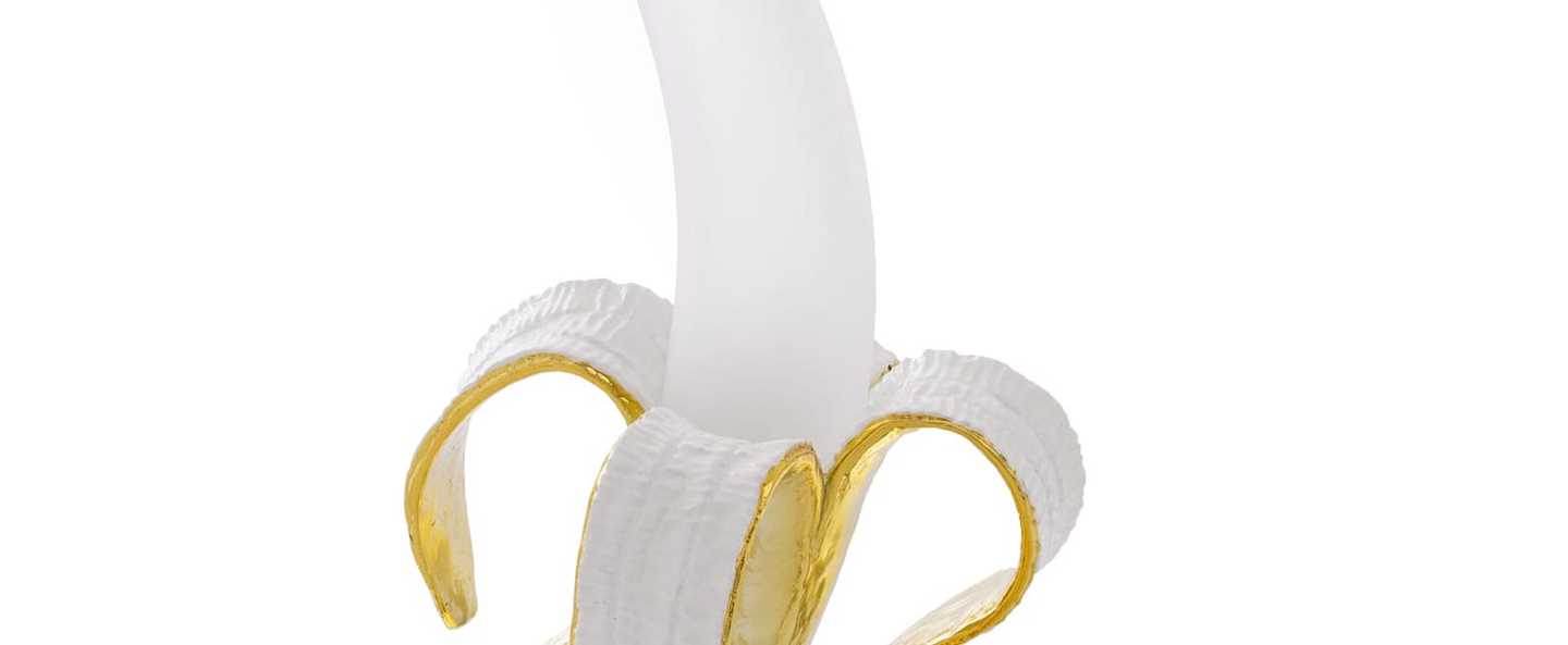 Lampe a poser banana louie blanc or led cm h20cm seletti normal