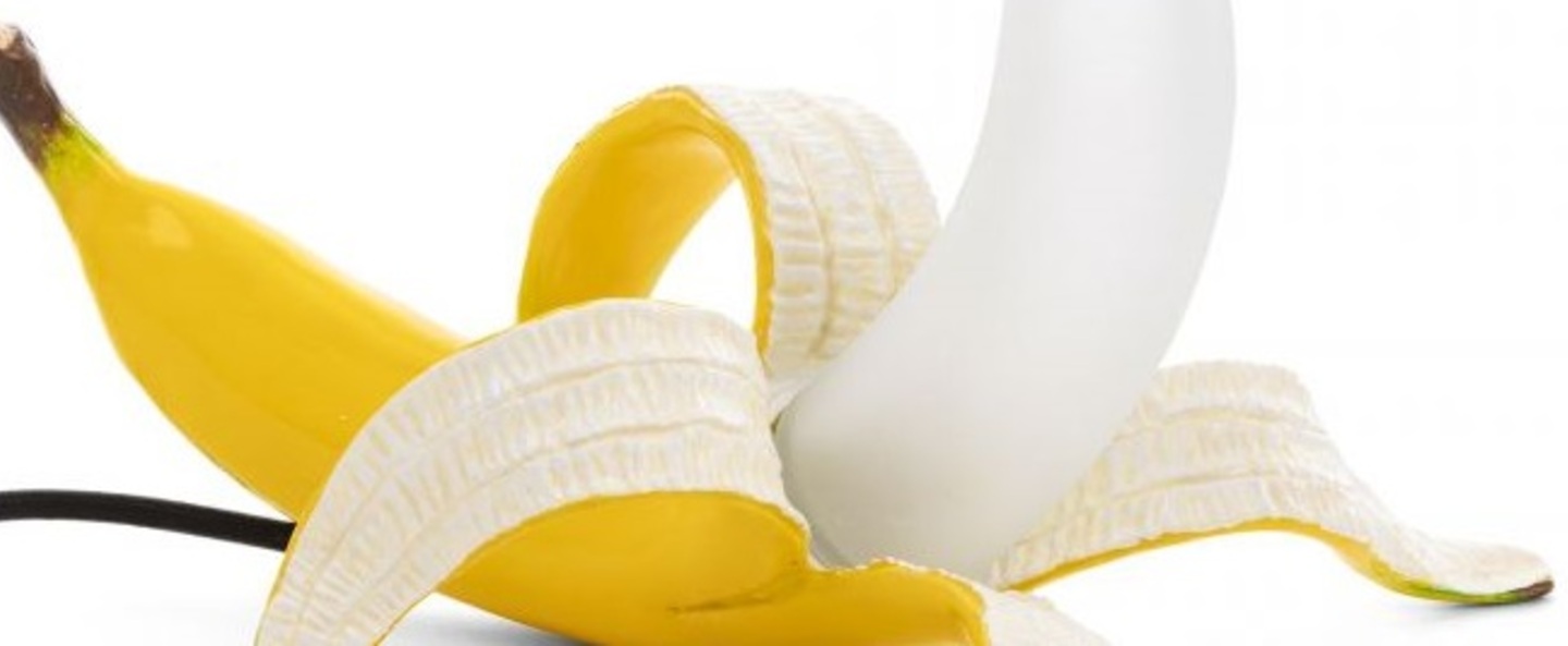 Lampe a poser banana yellow dewey blanc jaune led dim 3000k 480 lm l33cm h19cm seletti normal