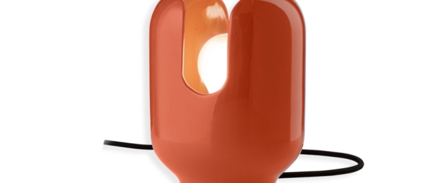 Lampe a poser batucada orange o14 5cm h20cm ferroluce normal