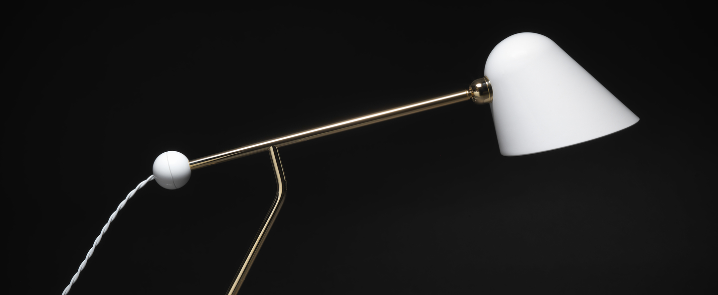 banner-image Lampe a poser beghina blanc brillant laiton led 3000k 200lm l22cm h41cm tato italia normal