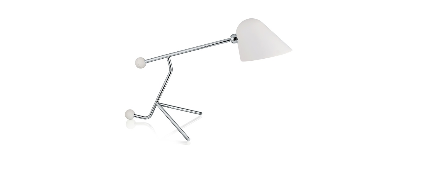 banner-image Lampe a poser beghina blanc texture chrome led 3000k 200lm l22cm h41cm tato italia normal
