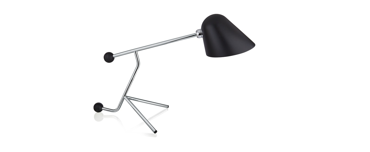 banner-image Lampe a poser beghina noir texture chrome led 3000k 200lm l22cm h41cm tato italia normal