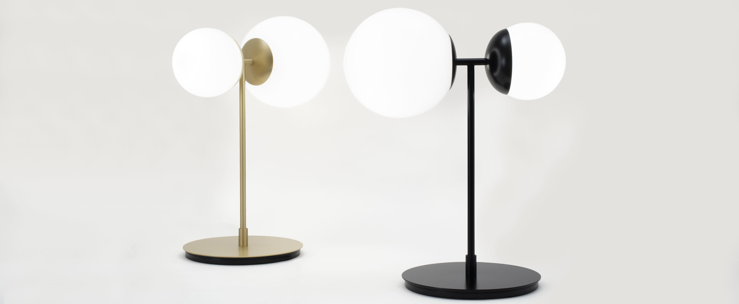 banner-image Lampe a poser biba laiton satine verre blanc led 2700k 1276lm l39cm h50cm tato italia normal