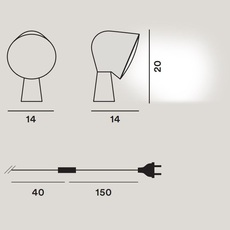 Binic ionna vautrin lampe a poser table lamp  foscarini 200001 87  design signed nedgis 91131 thumb