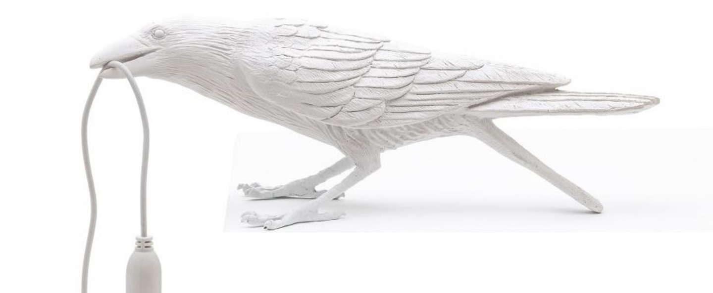 banner-image Lampe a poser bird corbeau playing blanc 2200k 120lm l33 5cm h10 5cm seletti normal