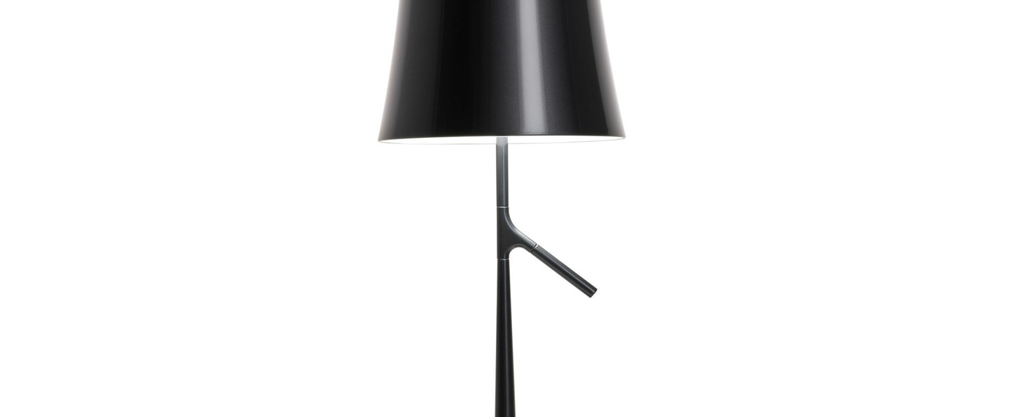 Lampe a poser birdie grande graphite l25cm h70cm foscarini normal