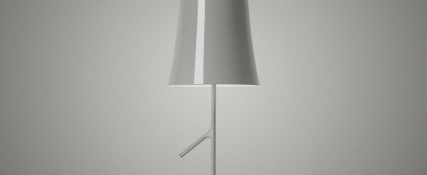 Lampe a poser birdie grande gris l25cm h70cm foscarini normal