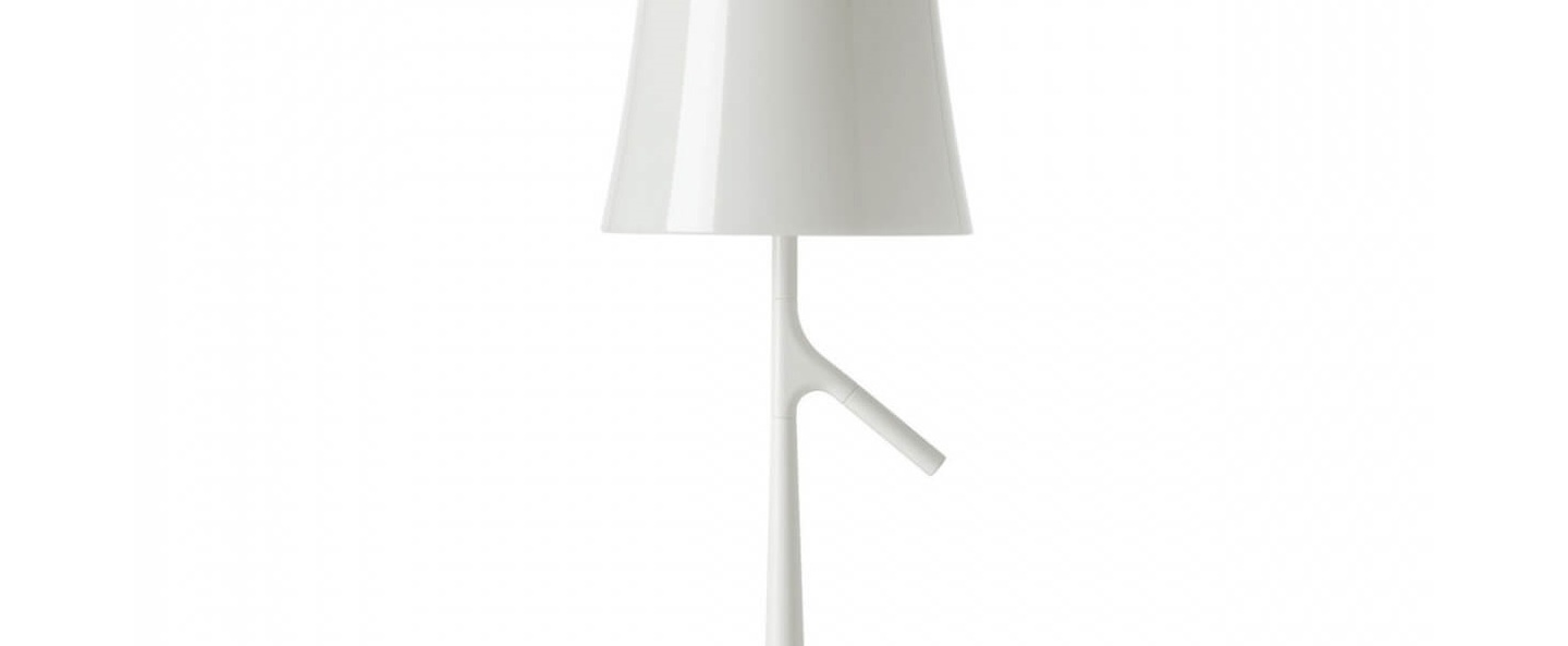 Lampe a poser birdie piccola blanc l19cm h49cm foscarini normal