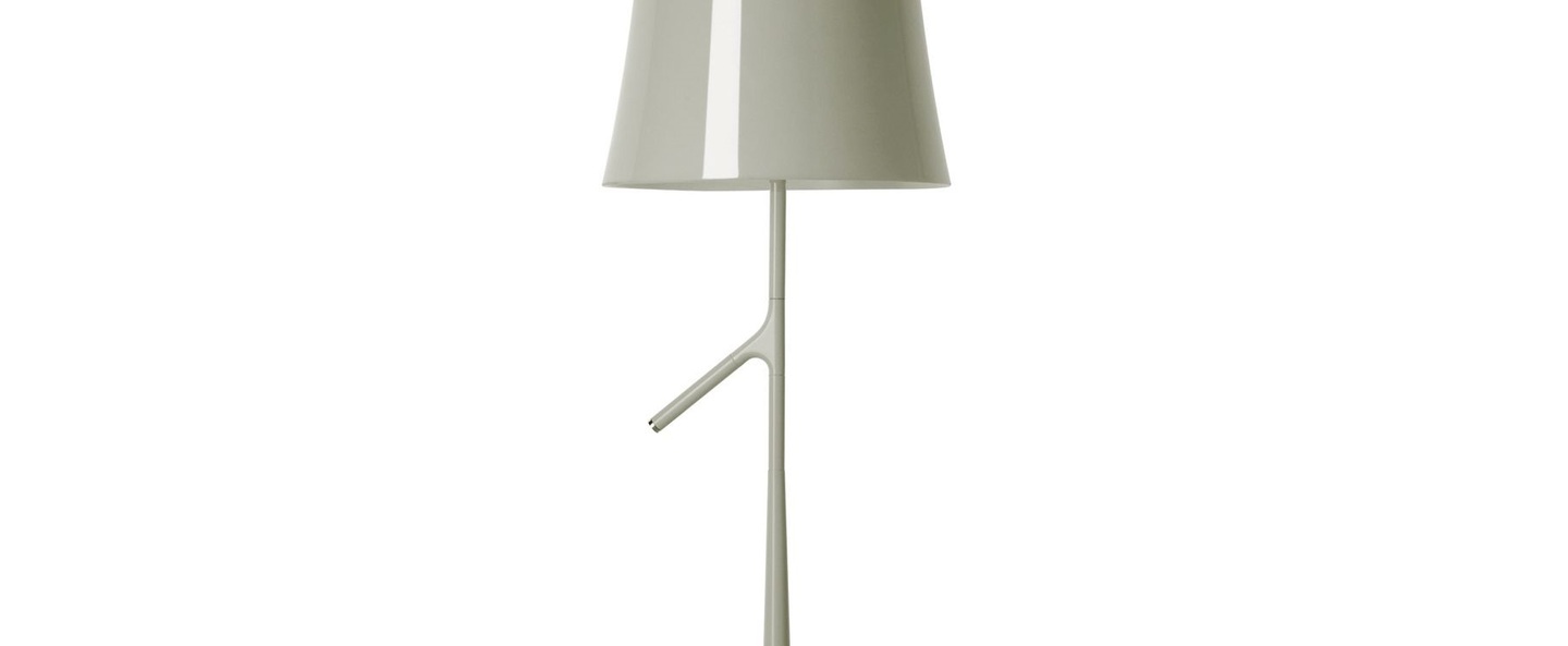 Lampe a poser birdie piccola gris l19cm h49cm foscarini normal