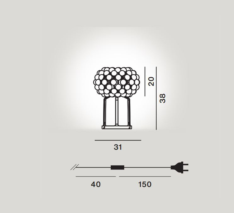 Caboche plus patricia urquiola lampe a poser table lamp  foscarini 311021 25  design signed nedgis 109766 product