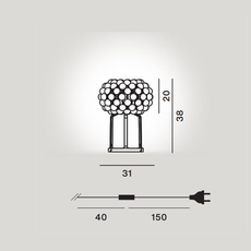 Caboche plus patricia urquiola lampe a poser table lamp  foscarini 311021 25  design signed nedgis 109766 thumb