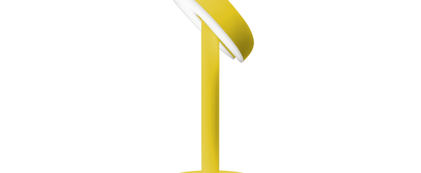 Lampe a poser cabriolette table jaune led dim 2700k 1119 lm o15 5cm h28cm martinelli luce normal