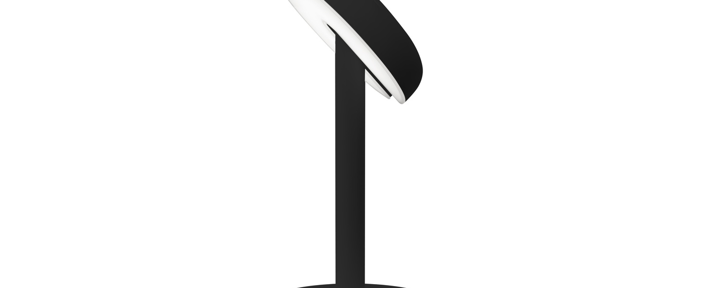 Lampe a poser cabriolette table noir led dim 2700k 1119 lm o15 5cm h28cm martinelli luce normal