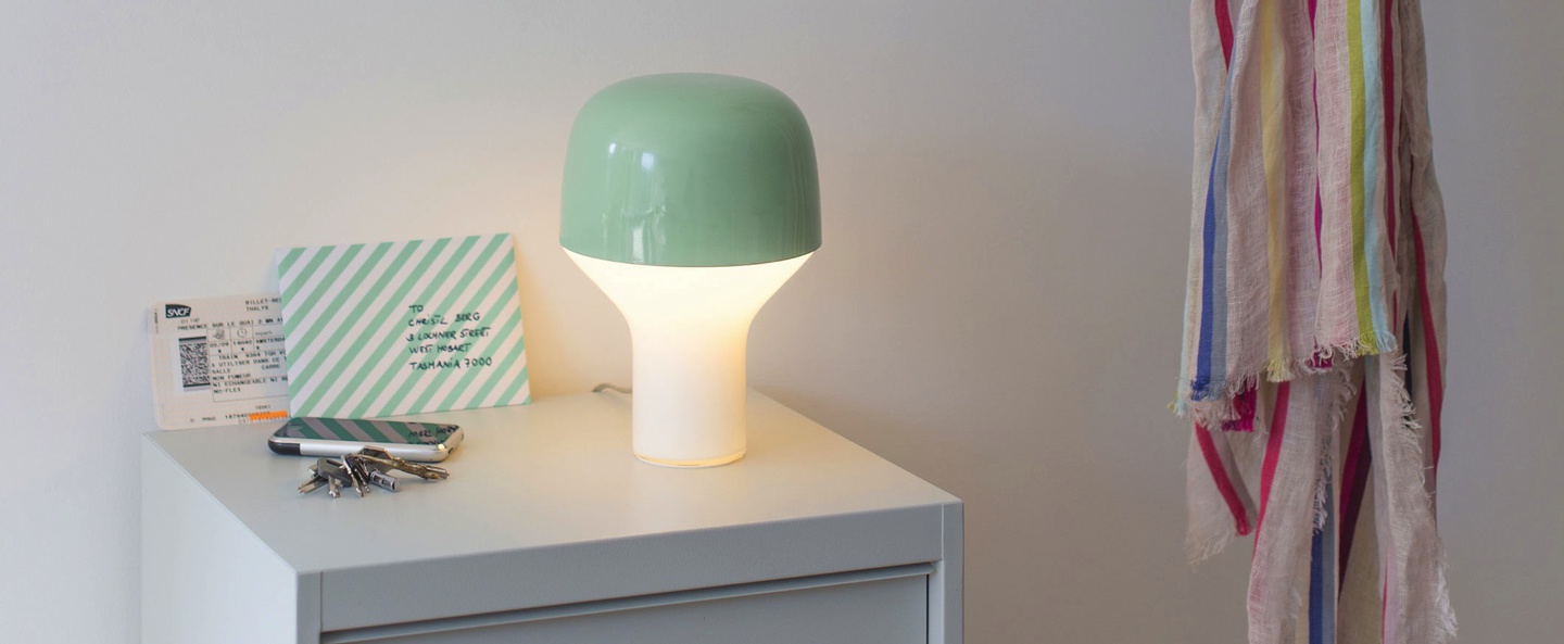 banner-image Lampe a poser cap vert clair h23cm o16cm teo normal