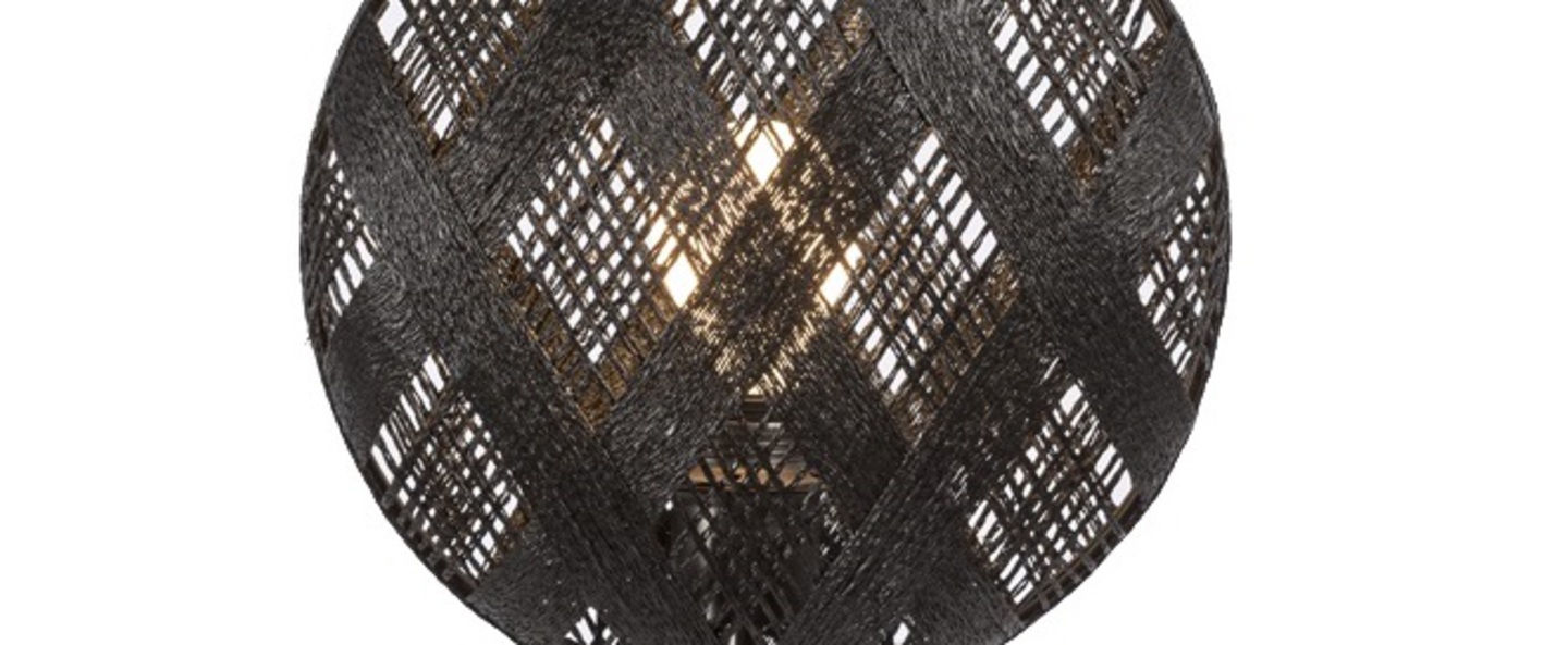 banner-image Lampe a poser chanpen hexagonal s noir gris o26cm h41cm forestier normal